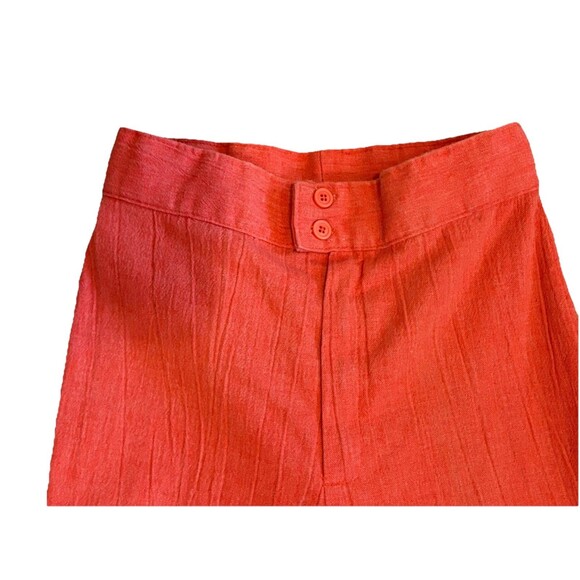 True Vintage Stuffed Brand Jeans Flare Leg Pants Orange 70's Mod - Picture 3 of 10